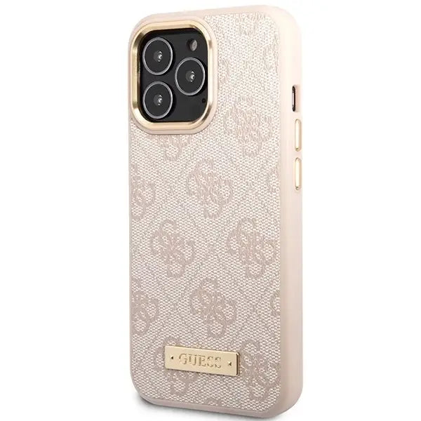 Guess 4G Logo Plate MagSafe case for iPhone 14 Pro Max - pink - Cell phone cases and covers<<<HurtelXML
