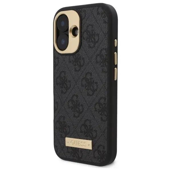 Guess 4G Logo Plate MagSafe Case for iPhone 16 Plus - Black - Cell phone cases and covers<<<HurtelXML