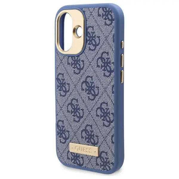 Guess 4G Logo Plate MagSafe Case for iPhone 16 Plus - Blue - Cell phone cases and covers<<<HurtelXML