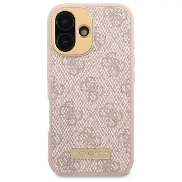Guess 4G Logo Plate MagSafe Case for iPhone 16 Plus - Pink - Cell phone cases and covers<<<HurtelXML