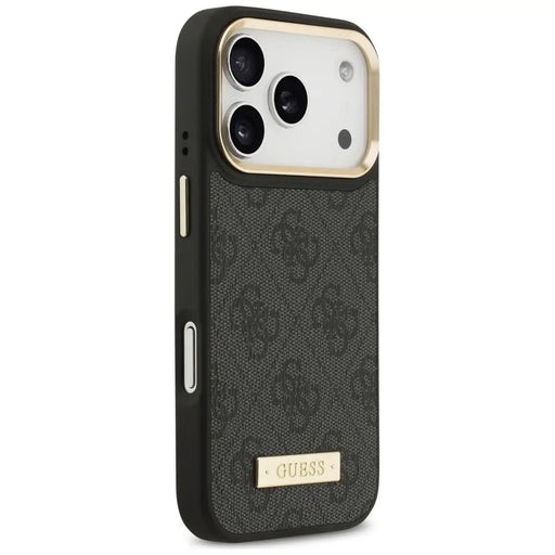 Guess 4G Logo Plate MagSafe Case for iPhone 17 Pro - Black - Cell phone cases and covers<<<HurtelXML