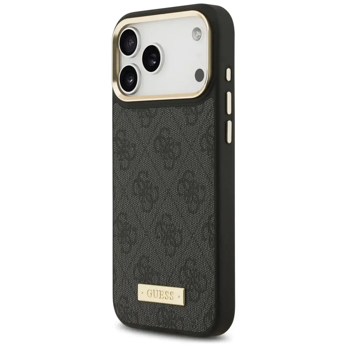 Guess 4G Logo Plate MagSafe Case for iPhone 17 Pro Max - Black - Cell phone cases and covers<<<HurtelXML
