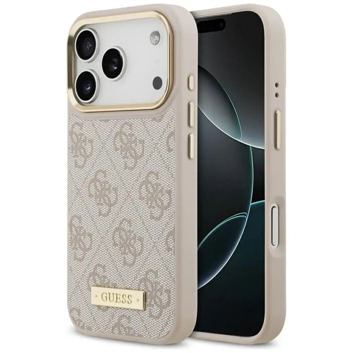 Guess 4G Logo Plate MagSafe Case for iPhone 17 Pro - Pink - Cell phone cases and covers<<<HurtelXML