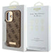 Guess 4G Logo Plate MagSafe iPhone 16 Case - Brown - Cell phone cases and covers<<<HurtelXML