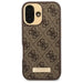 Guess 4G Logo Plate MagSafe iPhone 16 Plus Case - Brown - Cell phone cases and covers<<<HurtelXML