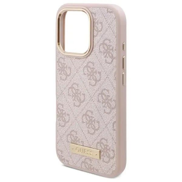 Guess 4G Logo Plate MagSafe iPhone 16 Pro Case - Pink - Cell phone cases and covers<<<HurtelXML