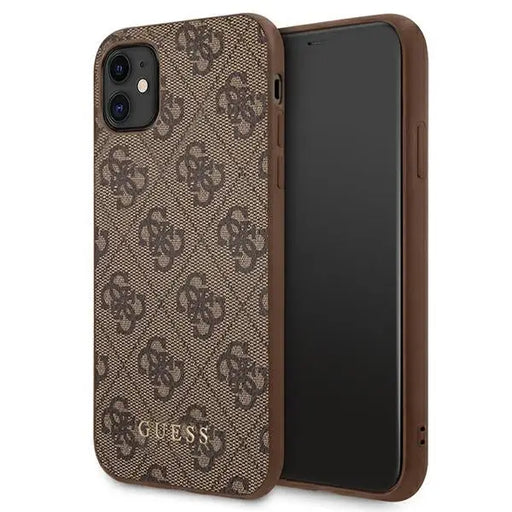 Guess 4G Metal Gold Logo Case for iPhone 11 / Xr 6.1’’ - Brown - Cell phone cases and covers<<<HurtelXML