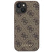 Guess 4G Metal Gold Logo case for iPhone 15 - brown - Cell phone cases and covers<<<HurtelXML