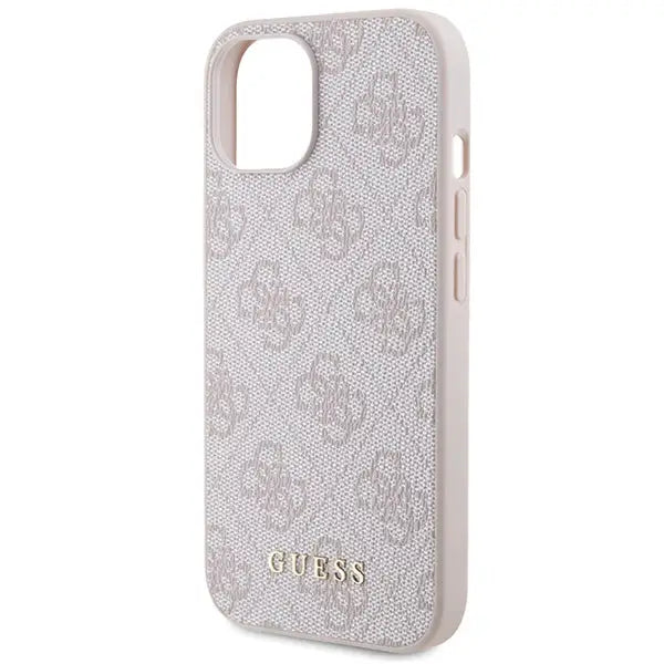 Guess 4G Metal Gold Logo case for iPhone 15 - pink - Cell phone cases and covers<<<HurtelXML