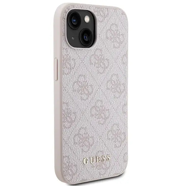 Guess 4G Metal Gold Logo case for iPhone 15 - pink - Cell phone cases and covers<<<HurtelXML