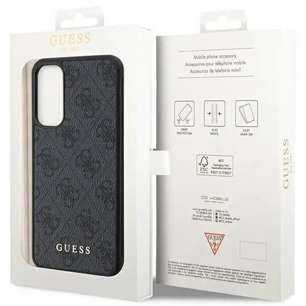 Guess 4G Metal Gold Logo Case for Samsung Galaxy A34 5G - Gray - Cell phone cases and covers<<<HurtelXML