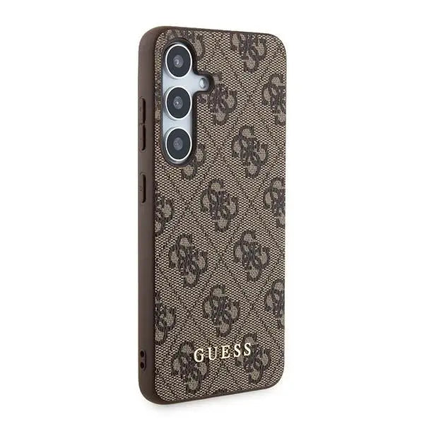 Guess 4G Metal Gold Logo case for Samsung Galaxy A35 - brown - Cell phone cases and covers<<<HurtelXML