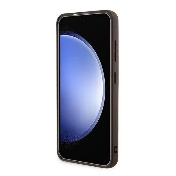 Guess 4G Metal Gold Logo case for Samsung Galaxy A35 - brown - Cell phone cases and covers<<<HurtelXML