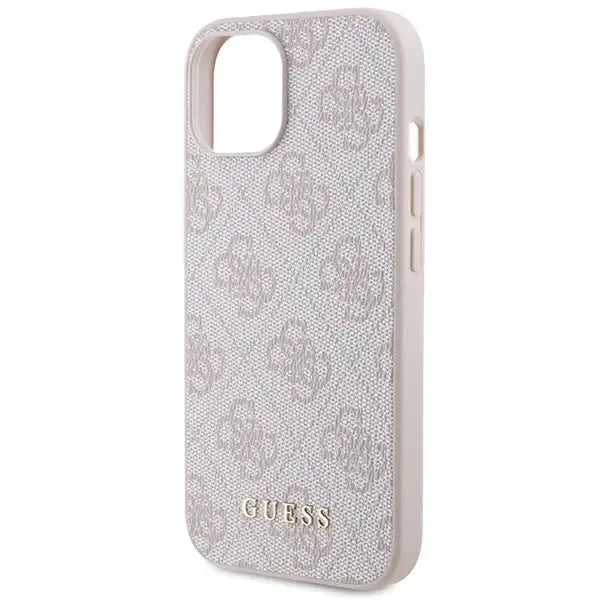 Guess 4G Metal Gold Logo iPhone 15 Plus Case - Pink - Cell phone cases and covers<<<HurtelXML