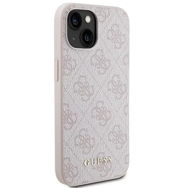 Guess 4G Metal Gold Logo iPhone 15 Plus Case - Pink - Cell phone cases and covers<<<HurtelXML