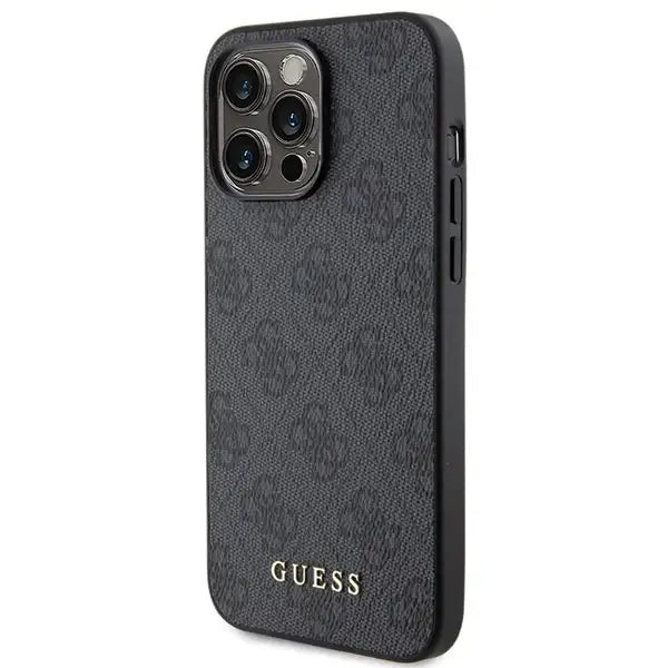 Guess 4G Metal Gold Logo iPhone 15 Pro Case - Gray - Cell phone cases and covers<<<HurtelXML