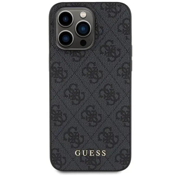 Guess 4G Metal Gold Logo iPhone 15 Pro Case - Gray - Cell phone cases and covers<<<HurtelXML