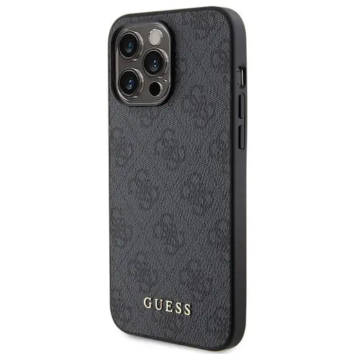 Guess 4G Metal Gold Logo iPhone 15 Pro Max Case - Gray - Cell phone cases and covers<<<HurtelXML