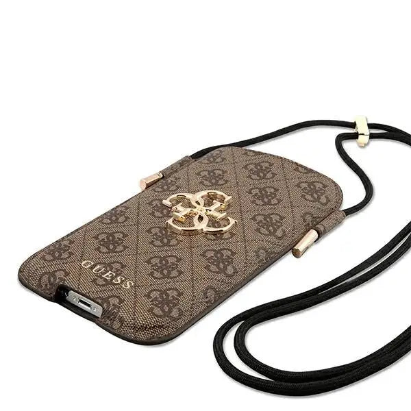 Guess 4G Metal Logo 6.7’’ Phone Bag - Brown - Cell phone cases and covers<<<HurtelXML
