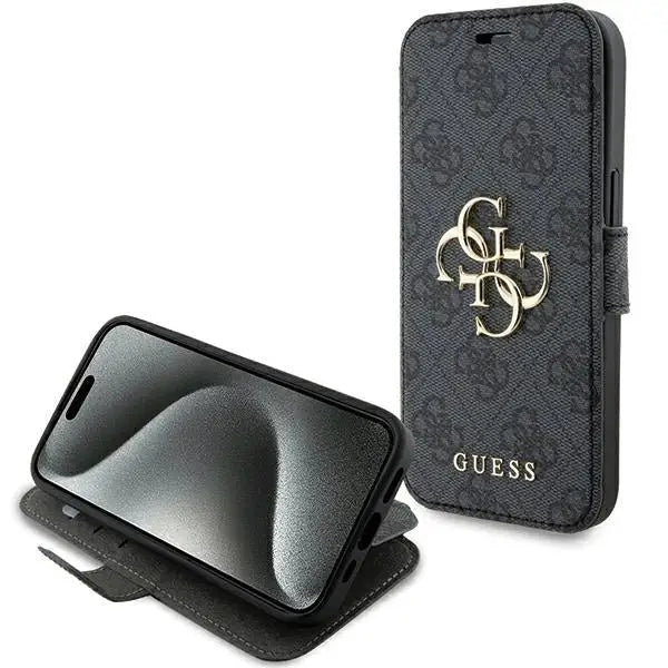 Guess 4G Metal Logo case for iPhone 15 / 14 / 13 - gray - Cell phone cases and covers<<<HurtelXML