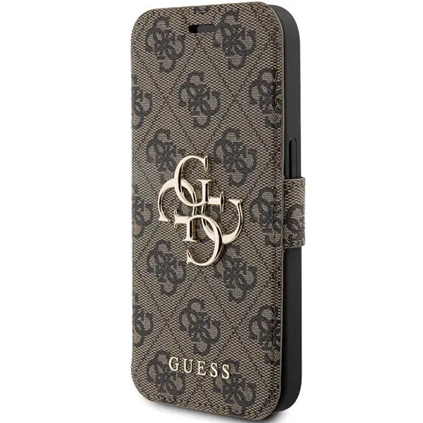 Guess 4G Metal Logo case for iPhone 15 Pro - brown - Cell phone cases and covers<<<HurtelXML