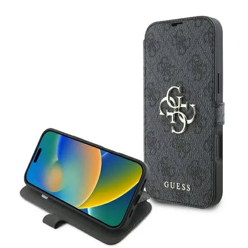 Guess 4G Metal Logo iPhone 16 Plus Case - Black - Cell phone cases and covers<<<HurtelXML