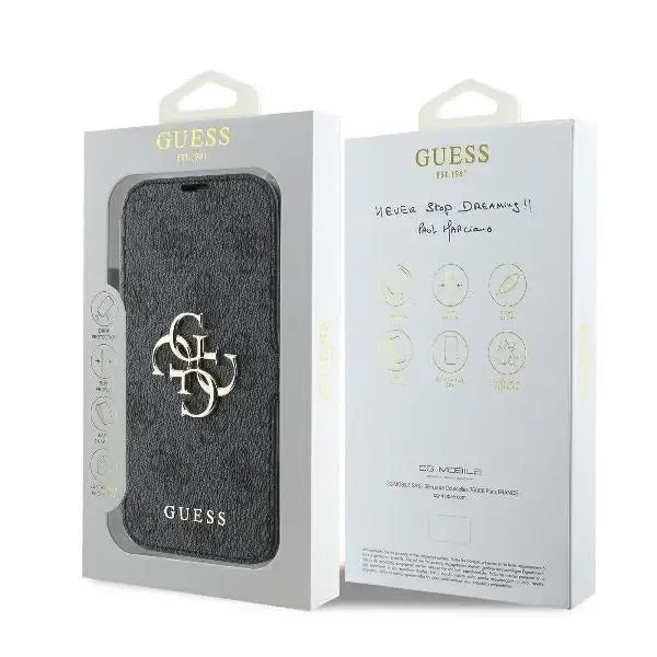 Guess 4G Metal Logo iPhone 16 Pro Case - Black - Cell phone cases and covers<<<HurtelXML