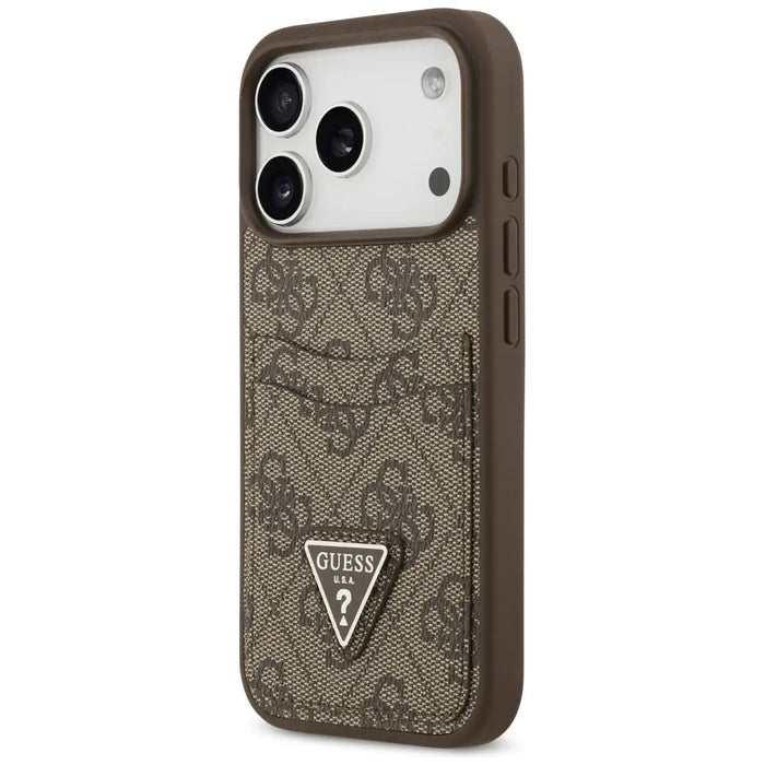 Guess 4G Nauble Card Triangle Case for iPhone 17 Pro - Brown - Cell phone cases and covers<<<HurtelXML