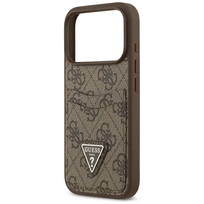 Guess 4G Nauble Card Triangle Case for iPhone 17 Pro - Brown - Cell phone cases and covers<<<HurtelXML