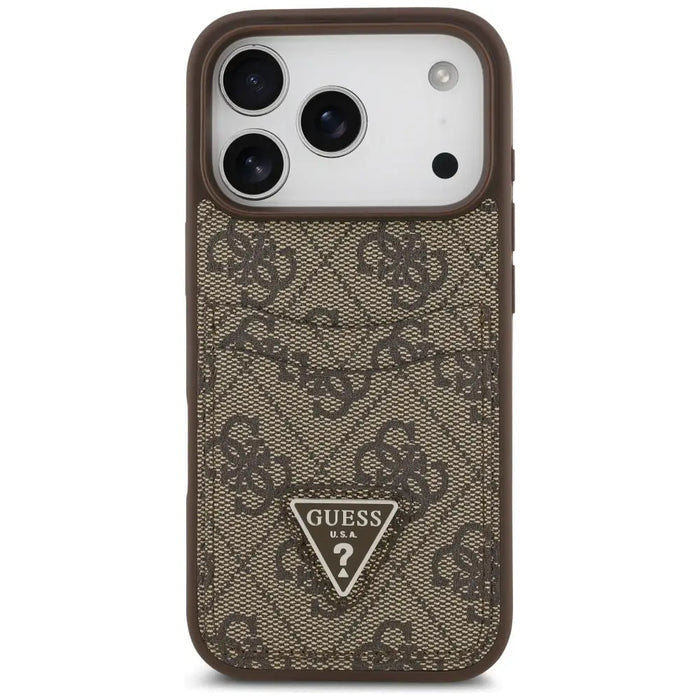 Guess 4G Nauble Card Triangle Case for iPhone 17 Pro - Brown - Cell phone cases and covers<<<HurtelXML