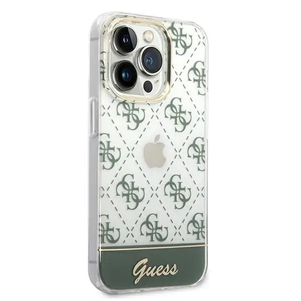Guess 4G Pattern Script case for iPhone 14 Pro Max - khaki - Cell phone cases and covers<<<HurtelXML