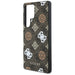 Guess 4G Printed Colored Peony Pattern MagSafe Case for Samsung Galaxy S25 Ultra Brown - Cell phone cases