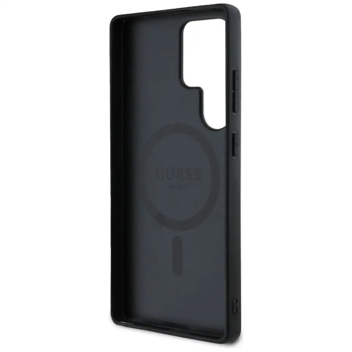 Guess 4G Printed Colored Peony Pattern MagSafe Case for Samsung Galaxy S25 Ultra Brown - Cell phone cases