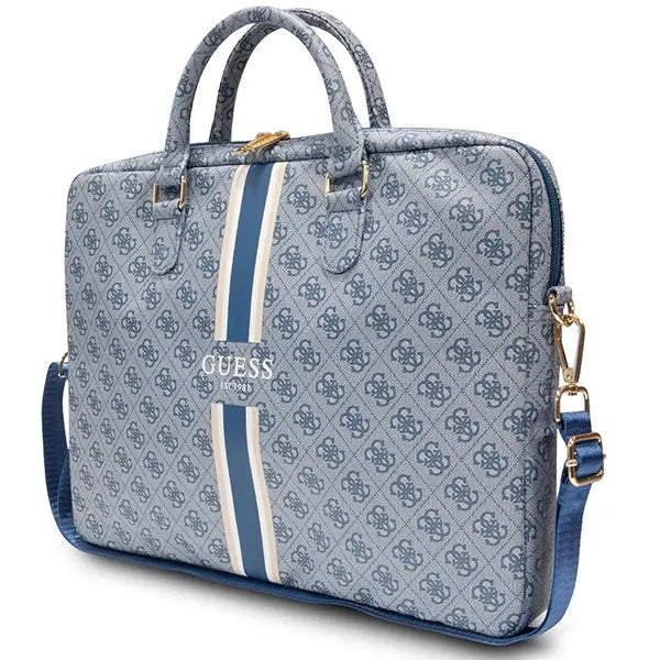 Guess 4G Printed Stripes bag for a 16’’ laptop - blue - Laptop bags<<<HurtelXML