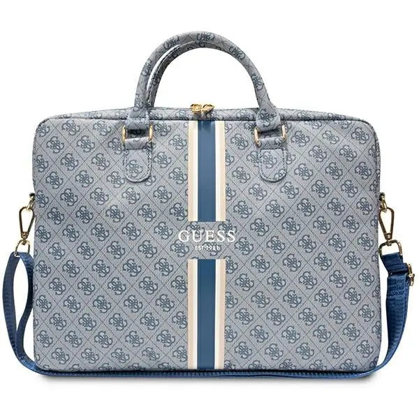 Guess 4G Printed Stripes bag for a 16’’ laptop - blue - Laptop bags<<<HurtelXML