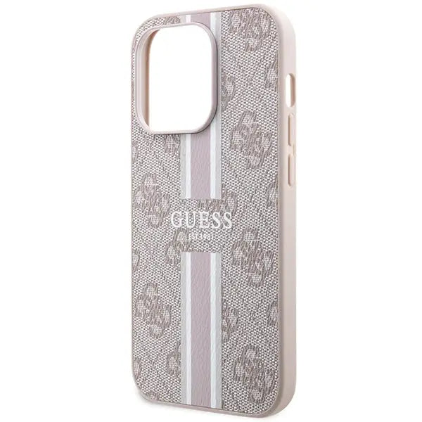 Guess 4G Printed Stripes MagSafe case for iPhone 15 Pro Max - pink - Cell phone cases and covers<<<HurtelXML