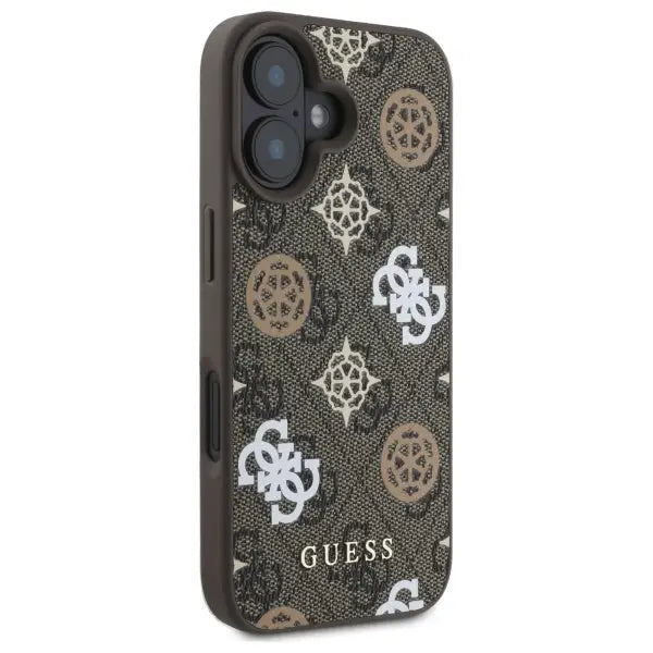 Guess 4G Printed Stripes MagSafe iPhone 16 Case - Brown - Cell phone cases and covers<<<HurtelXML