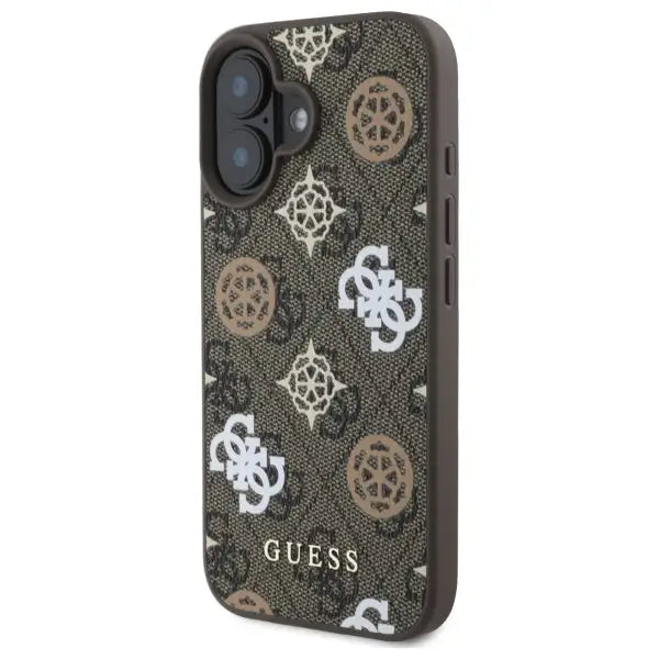 Guess 4G Printed Stripes MagSafe iPhone 16 Case - Brown - Cell phone cases and covers<<<HurtelXML