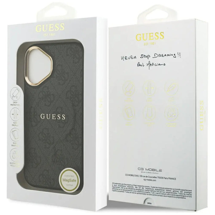 Guess 4G PU Classic Logo MagSafe case for iPhone 17 - black - *Kategoria tymczasowa<<<HurtelXML