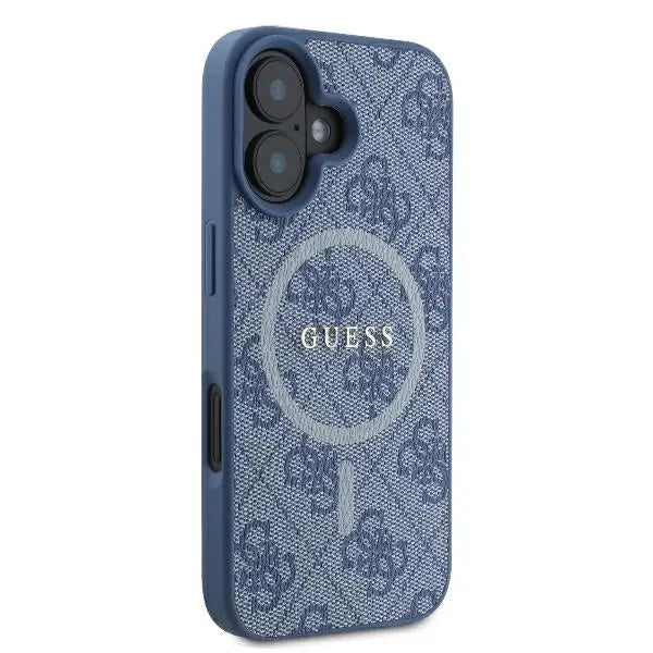 Guess 4G Ring Classic Logo MagSafe case for iPhone 16 Plus - blue - Cell phone cases and covers<<<HurtelXML