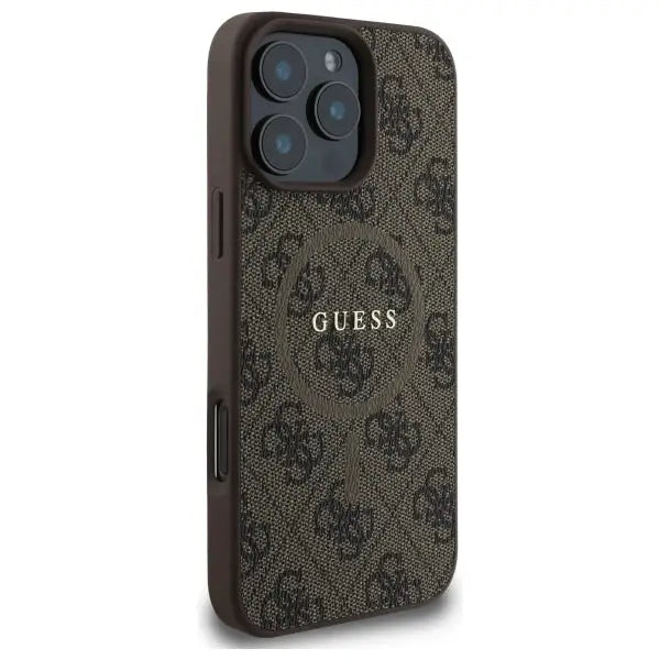 Guess 4G Ring Classic Logo MagSafe Case for iPhone 16 Pro Max - Brown - Cell phone cases and covers<<<HurtelXML