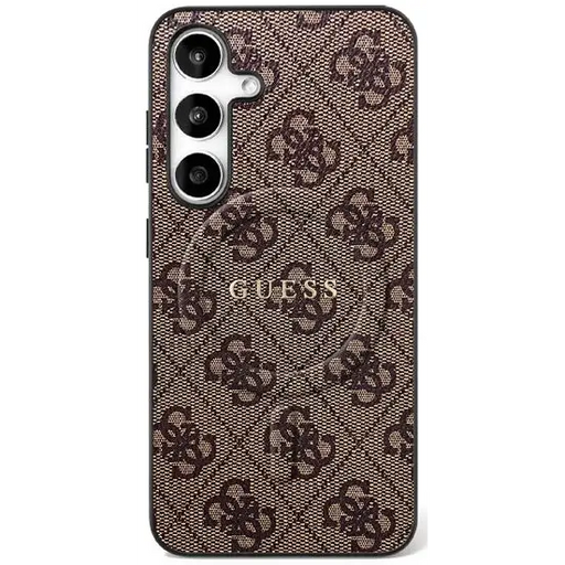 Guess 4G Ring Classic Logo MagSafe case for Samsung Galaxy S25 FE - brown - Cell phone cases and covers<<<HurtelXML