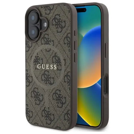 Guess 4G Ring Classic Logo MagSafe iPhone 16 Case - Brown - Cell phone cases and covers<<<HurtelXML