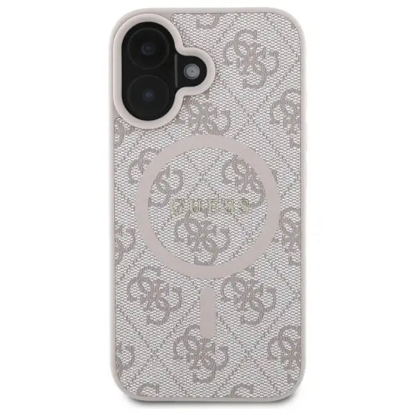 Guess 4G Ring Classic Logo MagSafe iPhone 16 Case - Pink - Cell phone cases and covers<<<HurtelXML