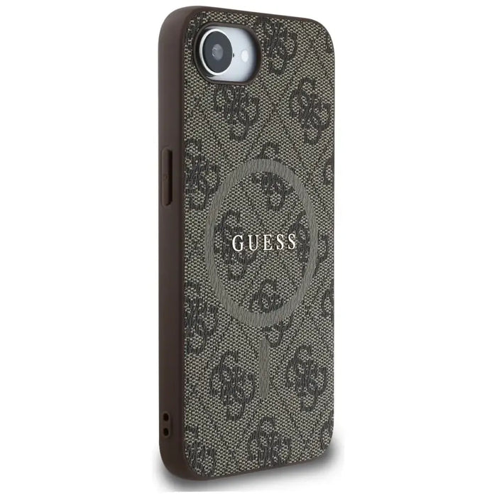 Guess 4G Ring Classic Logo MagSafe iPhone 16e Case - Brown - Cell phone cases and covers<<<HurtelXML