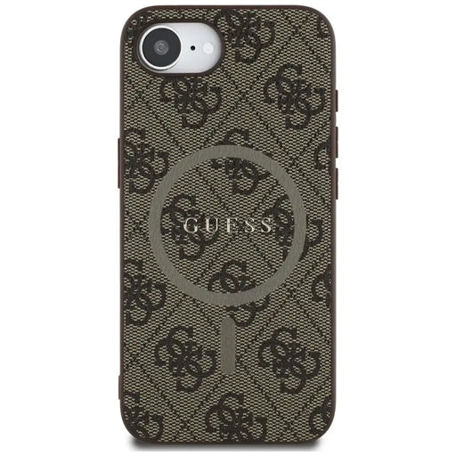 Guess 4G Ring Classic Logo MagSafe iPhone 16e Case - Brown - Cell phone cases and covers<<<HurtelXML