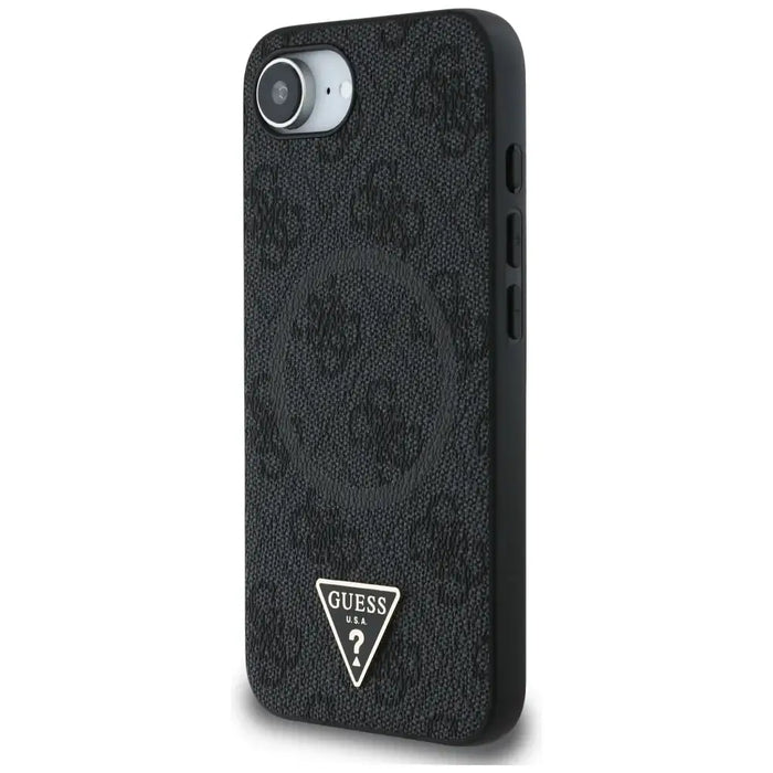Guess 4G Ring Triangle Logo MagSafe case for iPhone 16e - black - Cell phone cases and covers<<<HurtelXML