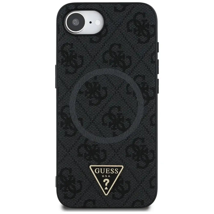 Guess 4G Ring Triangle Logo MagSafe case for iPhone 16e - black - Cell phone cases and covers<<<HurtelXML