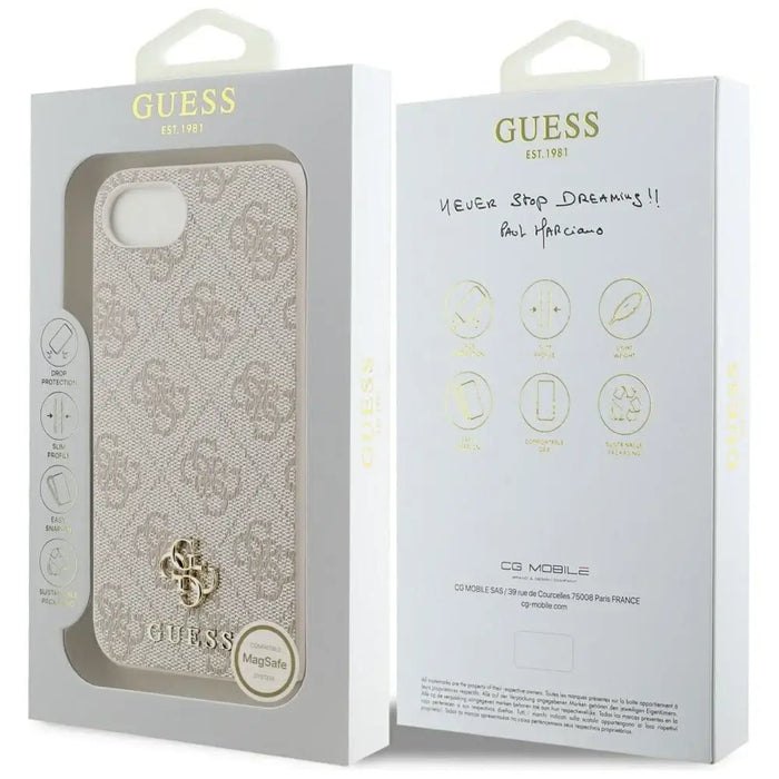 Guess 4G Small 4G and Classic MagSafe case for iPhone 16e - pink - Cell phone cases and covers<<<HurtelXML