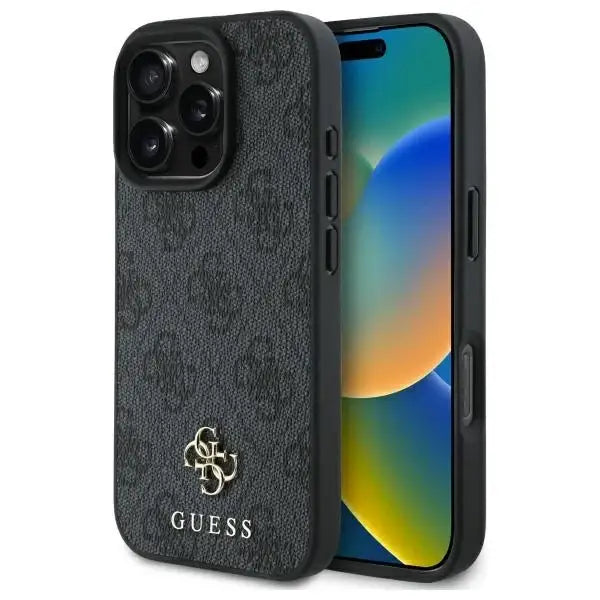 Guess 4G Small Classic MagSafe case for iPhone 16 Pro - black - Cell phone cases and covers<<<HurtelXML